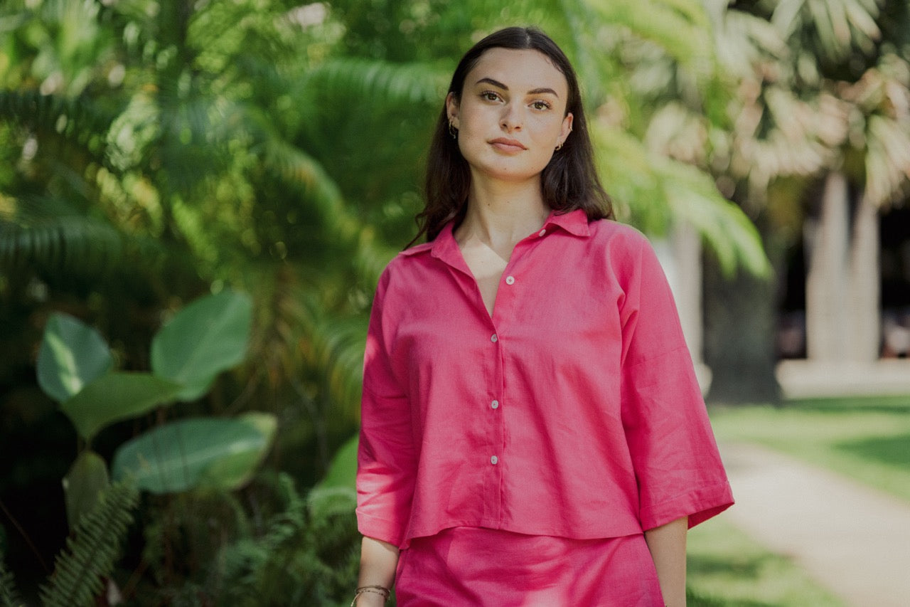 TAMARA VENN Wide sleeves hip shirt